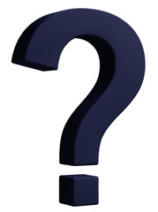 3D素材_クエスチョンマーク_黒