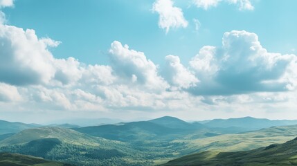Obraz premium Illustration mountain landscape in the summer. Ai generated image