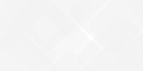 Fototapeta premium White and gray overlap triangle geometric technology pattern. minimal rectangle randomly arranged white lines transparent background layers overlapping presentation design.