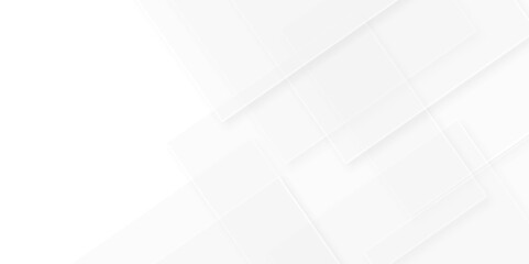 White and gray overlap triangle geometric technology pattern. minimal rectangle randomly arranged white lines transparent background layers overlapping presentation design.