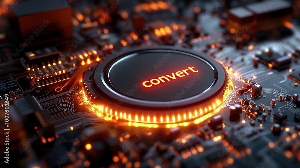 Aufkleber digital conversion: advanced circuitry with a high-tech focus