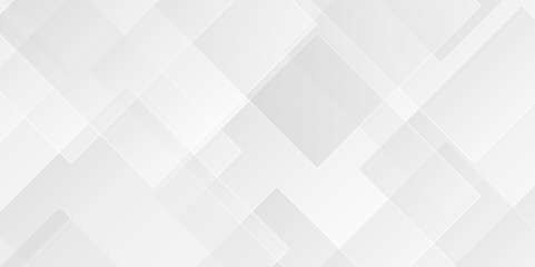 White and gray overlap triangle geometric technology pattern. minimal rectangle randomly arranged white lines transparent background layers overlapping presentation design.