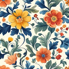 Stunning Display of Colorful Blooming Flowers in Vibrant Floral Artwork picture