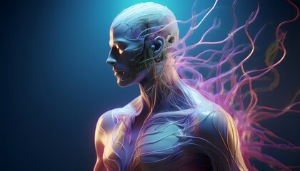 Parasitic Relationship Concept - Visualization of human figures prone to parasitic diseases.