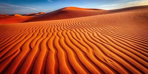 Texture formed on red sand dunes creating abstract shapes and forms, red, sand, dunes, abstract, shapes, forms, textures