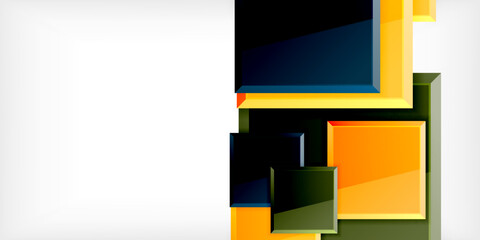 Shiny glossy metallic or plastic square design background. Vector Illustration For Wallpaper, Banner, Background, Card, Book Illustration, landing page