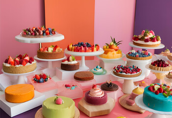 food, cake, dessert, tea, cup, table, sweet, wedding, pink, breakfast, plate, restaurant, fruit, celebration, sugar, chocolate, birthday, cupcake, delicious, coffee, christmas, decoration, holiday, 