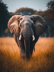 Fototapeta premium elephant isolated on cute background
