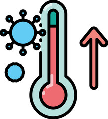 Thermometer line icon