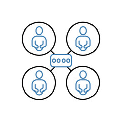 community concept line icon. Simple element illustration. community concept outline symbol design.