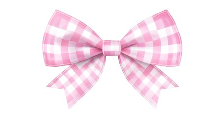 pink bow isolated on white