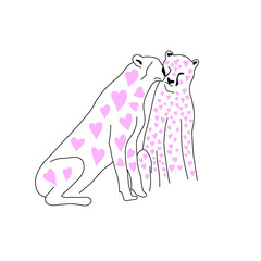 illustration of two felines © MariaFernanda