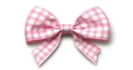 pink bow isolated on white background
