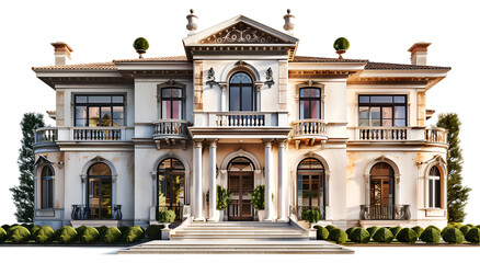 Fototapeta premium House Italian-style with a white background