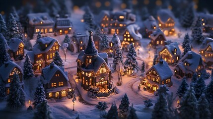 Obraz premium Christmas village