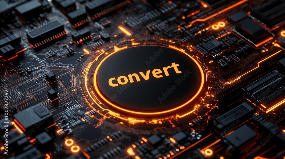 Aufkleber digital conversion: advanced circuitry with a high-tech focus
