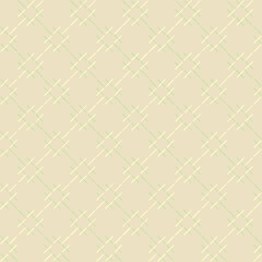 hand drawn green yellow crosses. decorative art. beige repetitive background. vector seamless pattern. retro stylish fabric swatch. geometric wrapping paper. continuous design template for textile