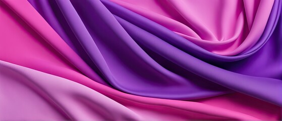 Obraz premium Abstract Purple and Pink Fabric Drapes