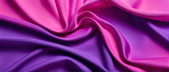 Fototapeta premium Abstract Draped Pink and Purple Fabric