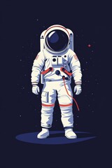 Naklejka premium A flat design illustration of an astronaut suit with the name 