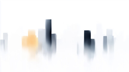 A blurred cityscape with muted tones, creating a sense of mystery and abstraction