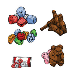 Gummy candy vector 