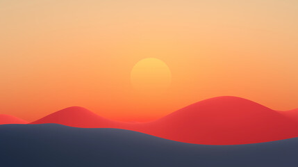 Fototapeta premium Crimson Hills at Sunset