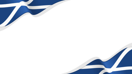 wavy scotland flag vector background with copy space for text. scotland national day