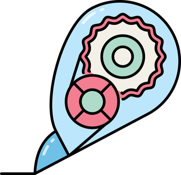 Correction tape line icon