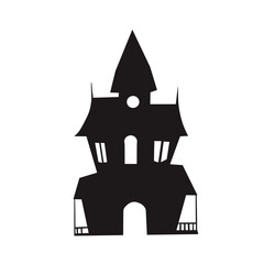 halloween castle silhouette
