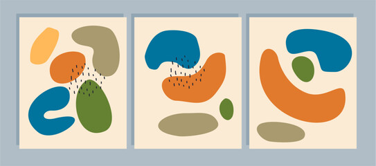 Set organic abstract shape background, abstract shape element, modern organic element, organic abstract shape template