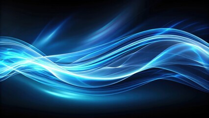 Obraz premium Abstract motion of flowing blue energy , abstract, motion, blue, energy, vibrant, dynamic, movement, futuristic, digital