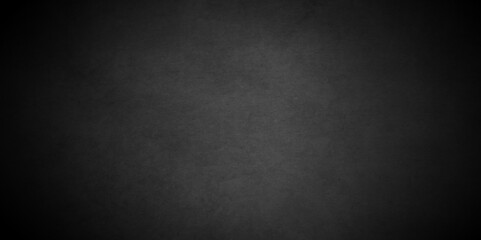Dark Black background texture, old vintage charcoal black backdrop paper with watercolor. Abstract background with black wall surface, black stucco texture. Black gray satin dark texture luxurious. 