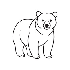 Beer line out vector style illustration.