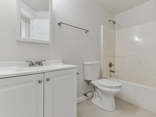 Modern residential bathroom interior