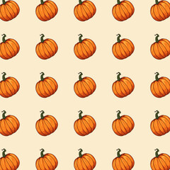 halloween theme fresh pumpkin background vector illustration