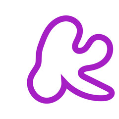 Purple outline abstract shapes vector