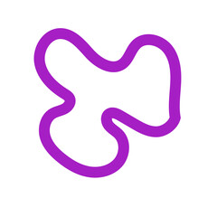 Purple outline abstract shapes vector