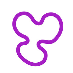 Purple outline abstract shapes vector