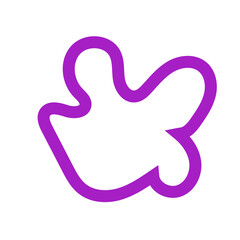 Purple outline abstract shapes vector