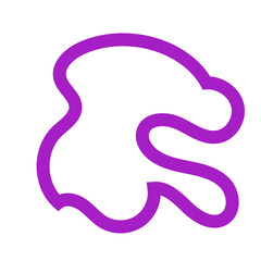 Purple outline abstract shapes vector