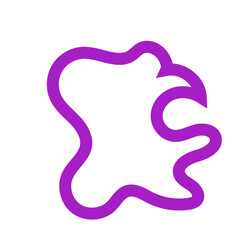 Purple outline abstract shapes vector