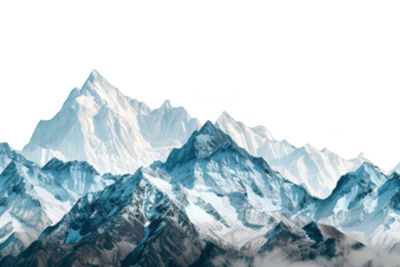 Transparent Mountain Peaks, A Misty View