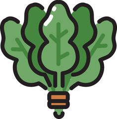 Spinach line icon