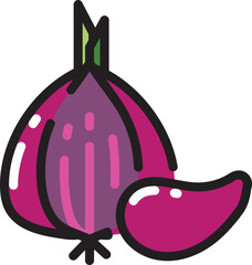 Shallot line icon