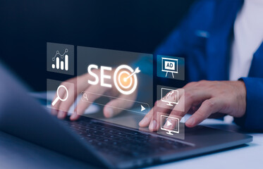 Business professionals harness SEO tools. Boosting visibility, dominating search engine rankings through strategic optimization techniques, digital marketing efforts for greater success.