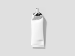 White Blank Squeezed Tube Mockup 3D Render