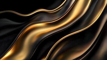 Luxurious Black Friday Sale Background - Elegant Gold Gradient on Glossy Black for Premium Visuals Perfect for Promotions and Marketing Materials
