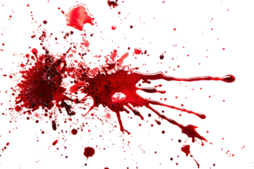 Blood Splatter Transparent Background - High-Quality Image for Design and Artistic Expression