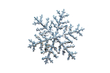 Transparent Snowflake on Black Background